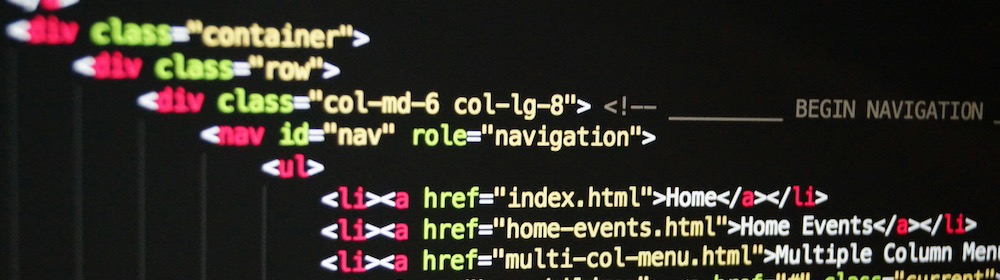 screenshot of web development code